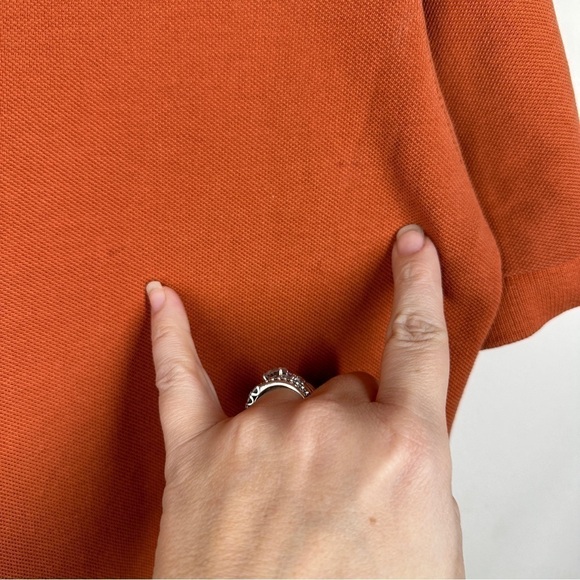 Barbour Mens Classic Cotton Polo in Burnt Orange XL - Picture 5 of 10